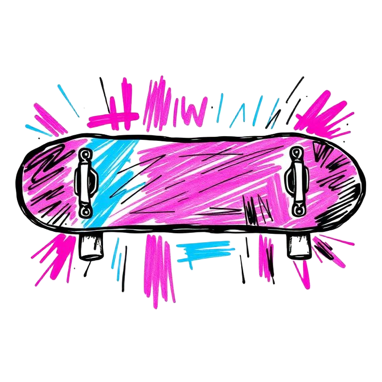 Hand-drawn Skateboard